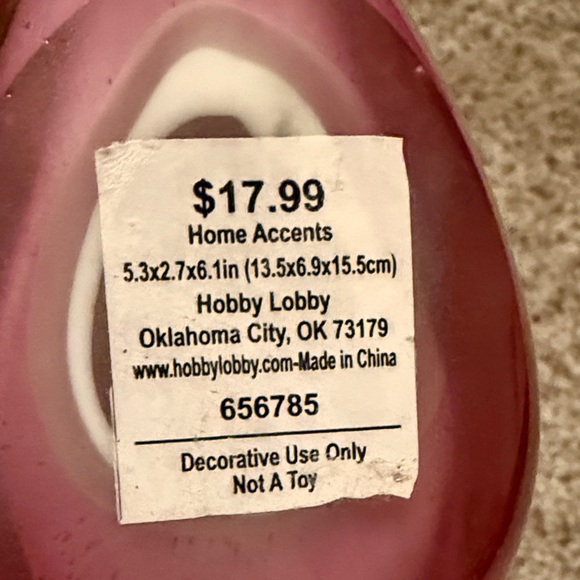 Hobby Lobby Pink and Black Glass Flamingo Decor - Picture 2 of 16